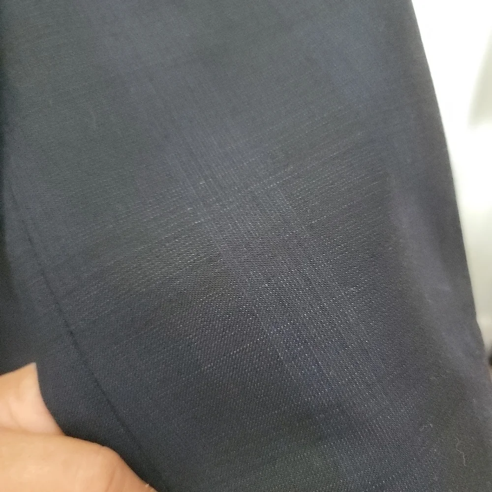 XL Jack Vistor Men's Navy blue plaid Wool Suit/ Blazer..